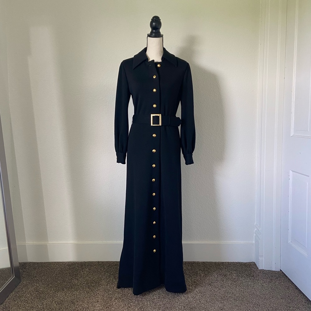 1960/1970’s Imperial 100% Wool Maxi Dress Vintage